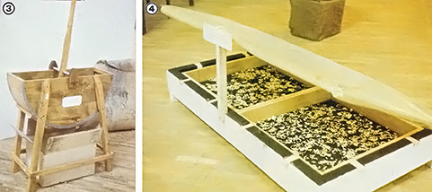 
PHOTO 3: The groundnut sheller hulls peanuts cleanly and quickly. PHOTO 4: This solar dryer can cure up to 130 lbs of vegetables a day.
